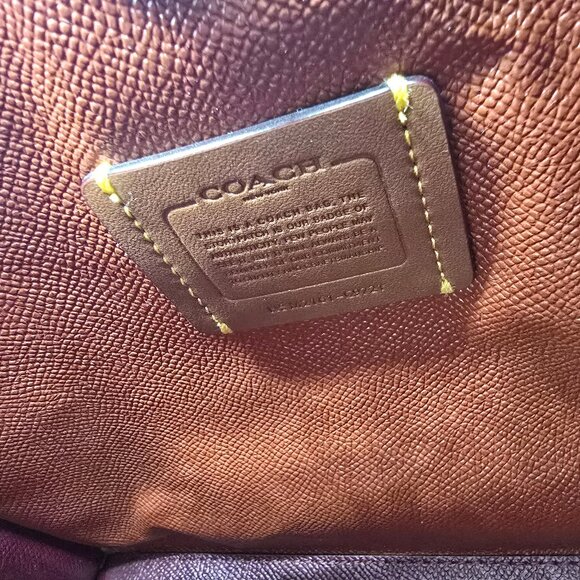 Coach Willow Tote 24 in Signature Canvas with Floral Print C9721 Tan Rust Multi - Picture 8 of 8